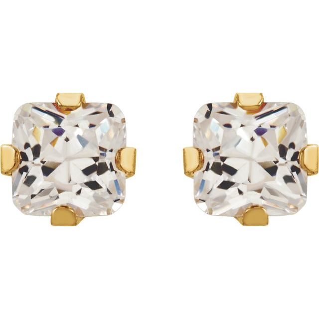 Round 4-Prong Inverness? Piercing Stud Earrings