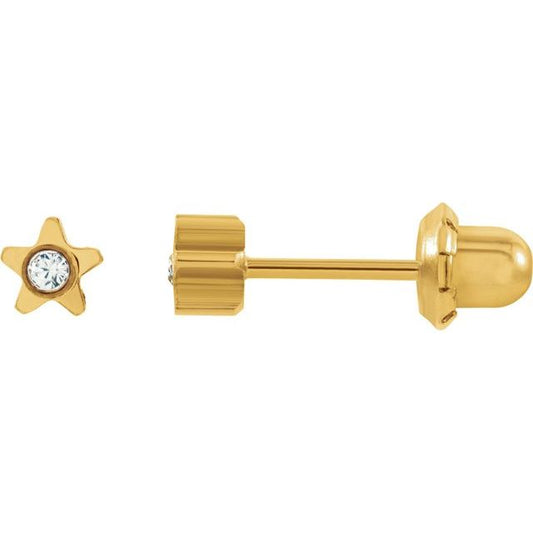 Bezel-Set Star Inverness? Piercing Earrings