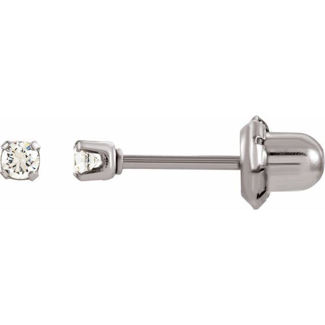 Round 4-Prong Inverness? Piercing Stud Earrings