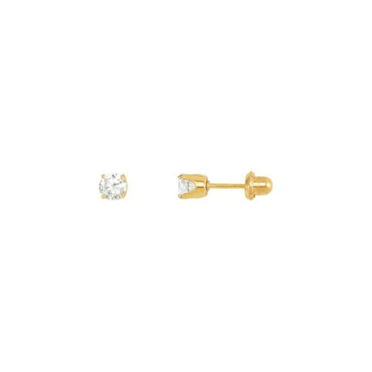 Round 4-Prong Inverness? Piercing Stud Earrings