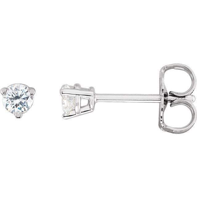 Round 3-Prong Stud Earrings