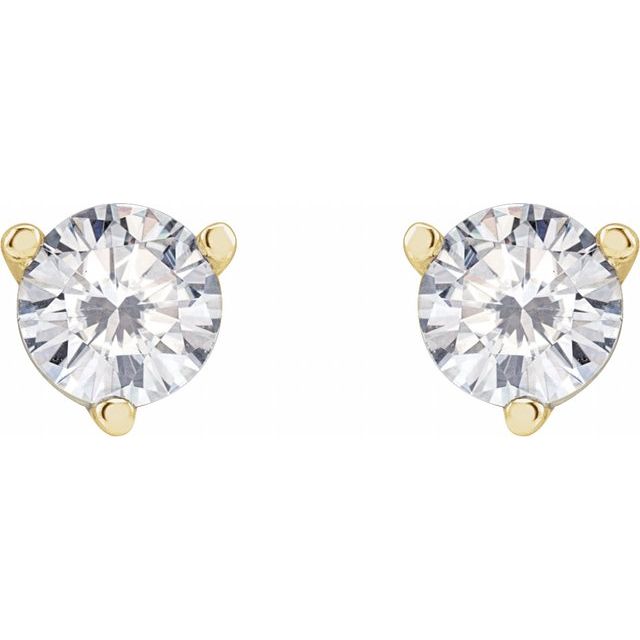 Round 3-Prong Stuller Moissanite? Stud Earrings