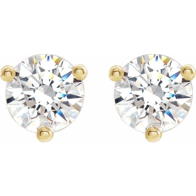 Round 3-Prong Stuller Moissanite? Stud Earrings