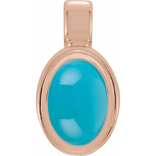 Oval Bezel-Set Cabochon Pendant