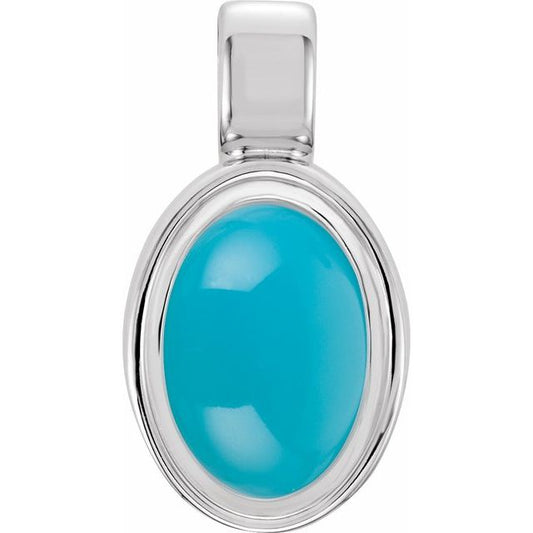 Oval Bezel-Set Cabochon Pendant