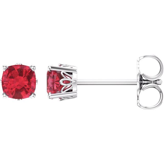 Cushion 4-Prong Scroll Setting? Stud Earrings