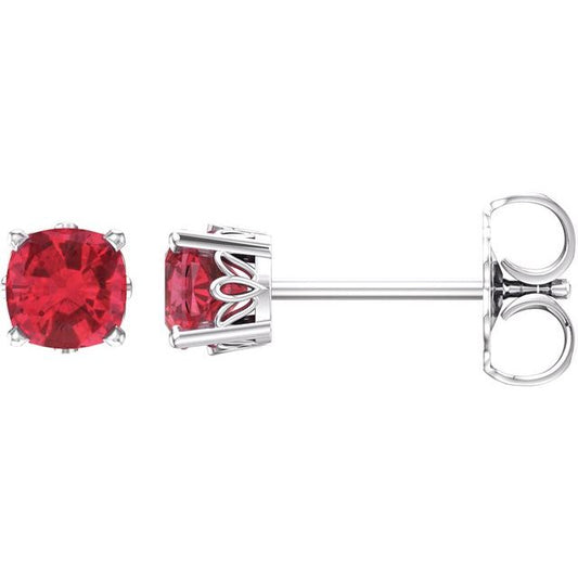 Cushion 4-Prong Scroll Setting? Stud Earrings