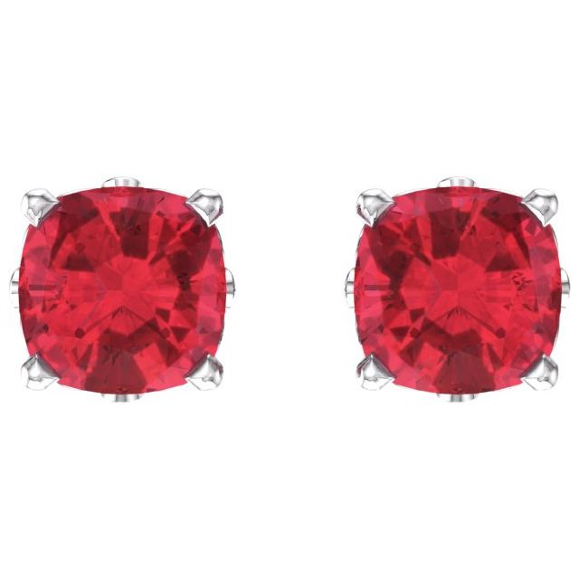 Cushion 4-Prong Scroll Setting? Stud Earrings