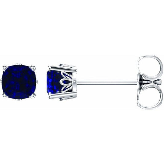 Cushion 4-Prong Scroll Setting? Stud Earrings