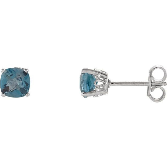 Cushion 4-Prong Scroll Setting? Stud Earrings