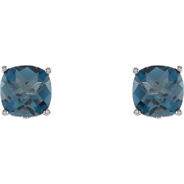 Cushion 4-Prong Scroll Setting? Stud Earrings