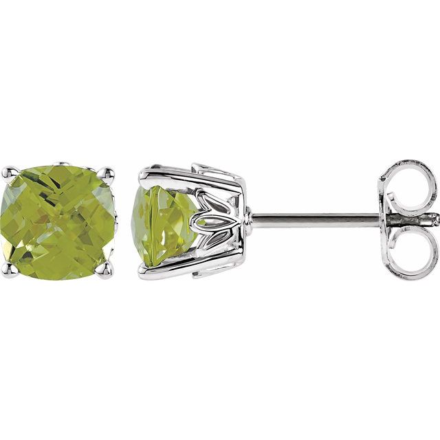 Cushion 4-Prong Scroll Setting? Stud Earrings