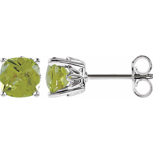Cushion 4-Prong Scroll Setting? Stud Earrings