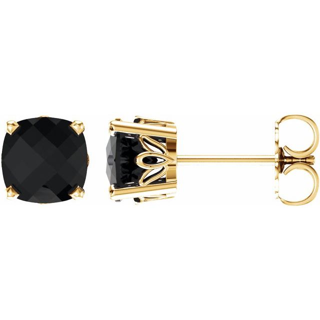 Cushion 4-Prong Scroll Setting? Stud Earrings