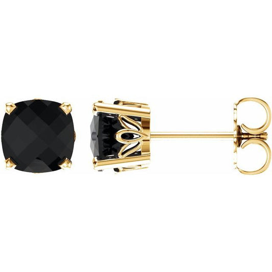 Cushion 4-Prong Scroll Setting? Stud Earrings