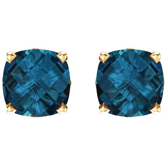 Cushion 4-Prong Scroll Setting? Stud Earrings