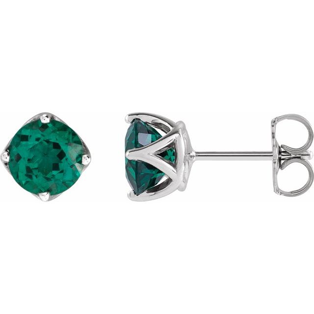 Round 4-Prong Stud Earrings
