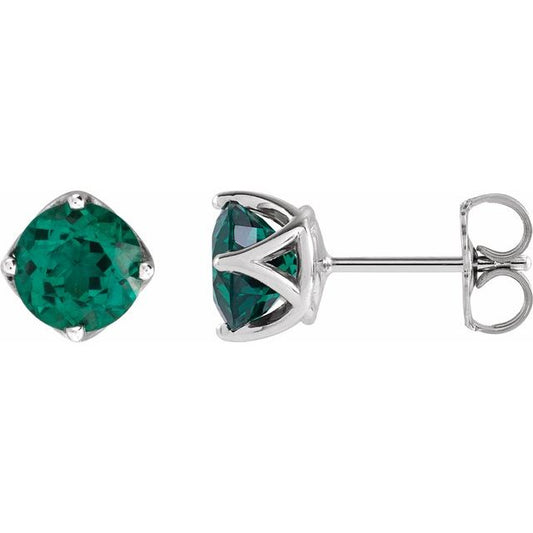 Round 4-Prong Stud Earrings