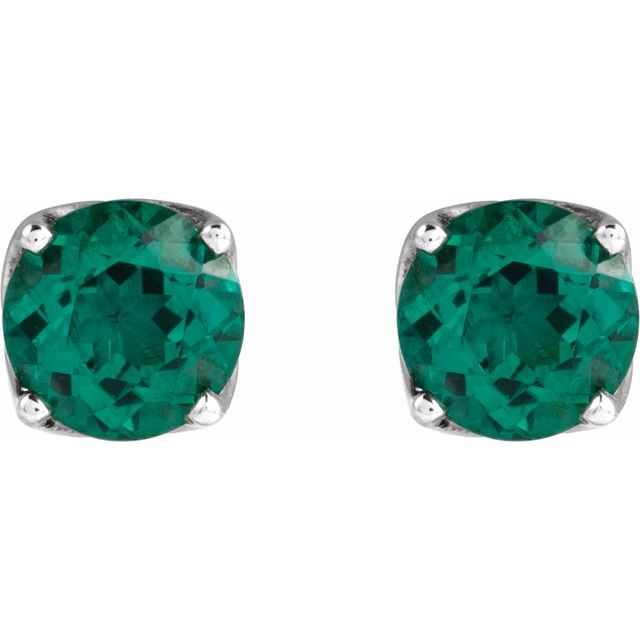 Round 4-Prong Stud Earrings