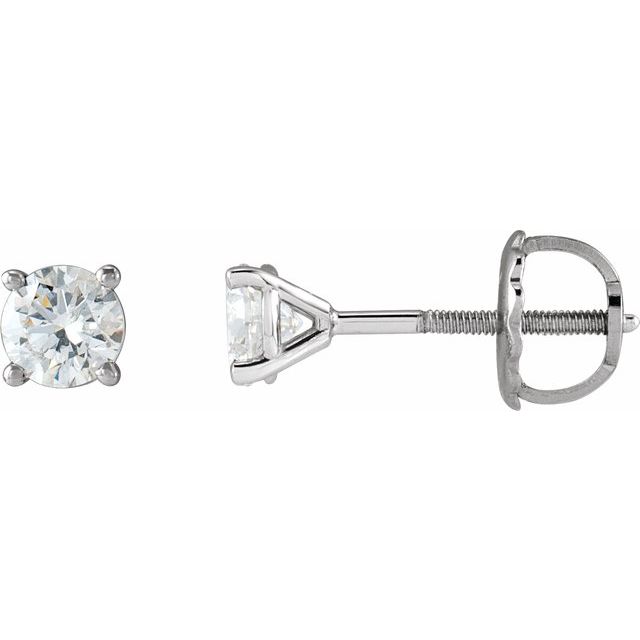 Round 4-Prong Stud Earrings