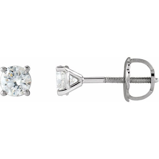 Round 4-Prong Stud Earrings