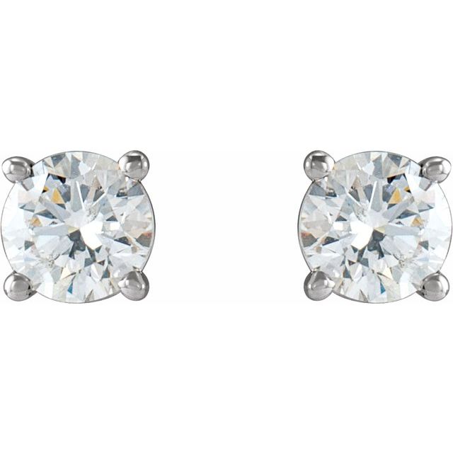 Round 4-Prong Stud Earrings