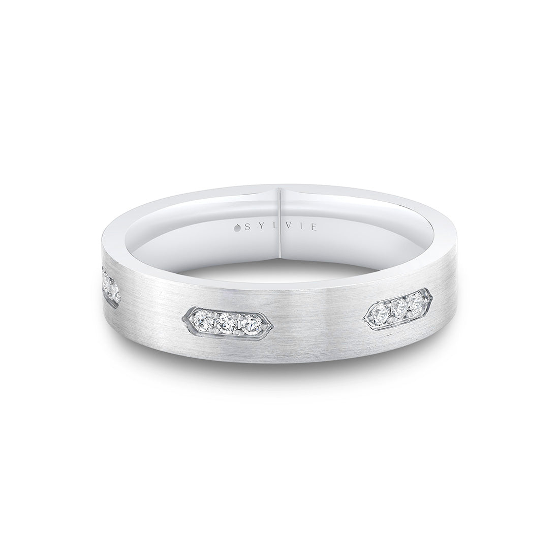 Legacy Brushed Diamond Mens Band - Milo