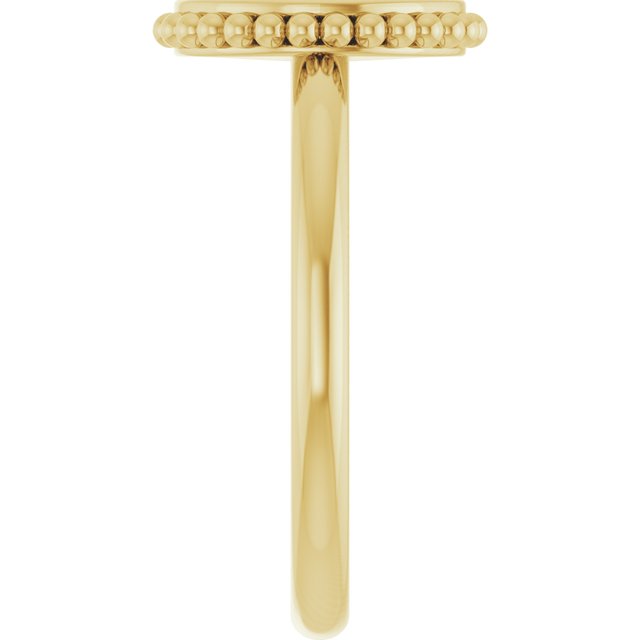 Engravable Beaded Ring