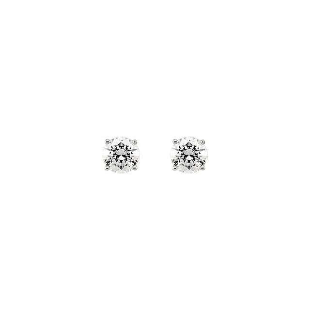 Round 4-Prong Stud Earrings
