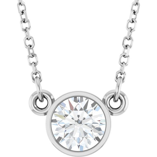 Bezel-Set Solitaire Birthstone Necklace