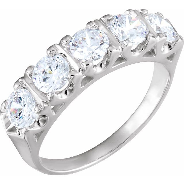 Charles & Colvard Moissanite? Five-Stone Anniversary Band