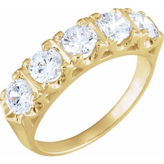 Charles & Colvard Moissanite? Five-Stone Anniversary Band