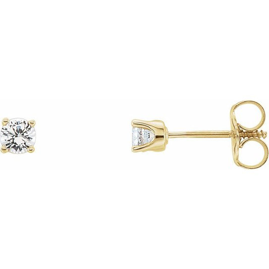 Round 4-Prong Youth Birthstone Stud Earrings