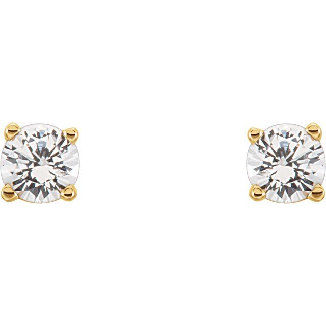 Round 4-Prong Youth Birthstone Stud Earrings