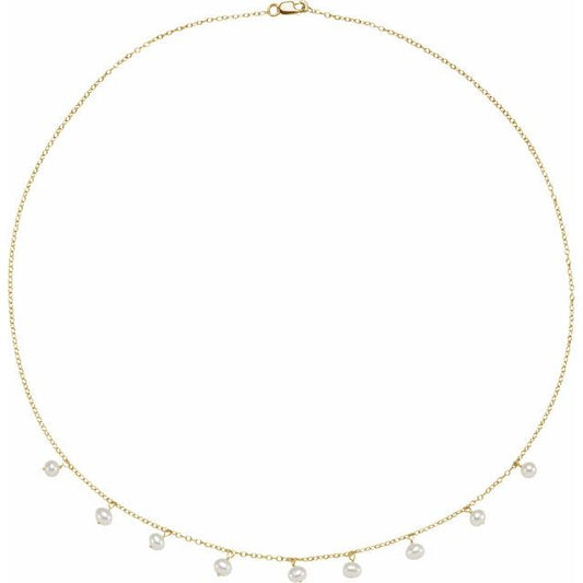 Pearl Station Necklace
