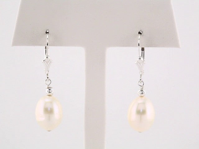 Lever Back Pearl Earrings