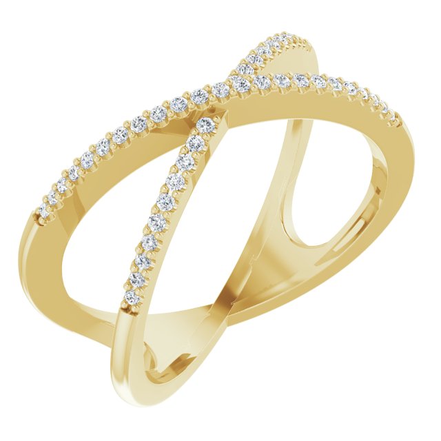 Accented Criss-Cross Ring