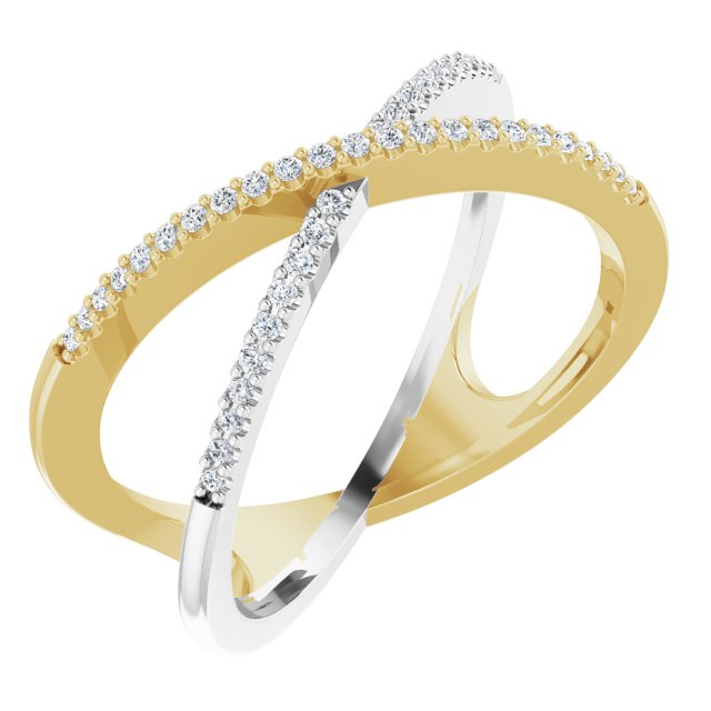 Accented Criss-Cross Ring