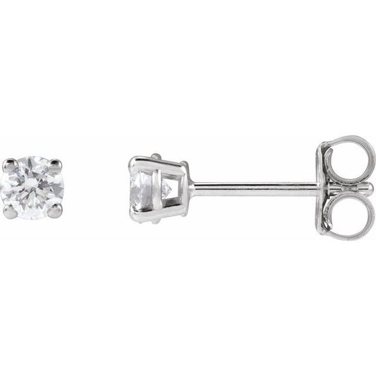 Round 4-Prong Lightweight Stud Earrings