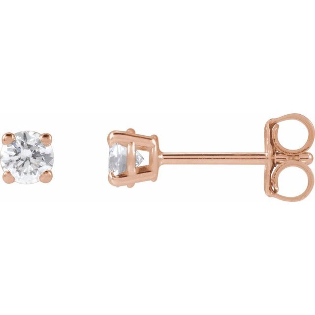 Round 4-Prong Lightweight Stud Earrings