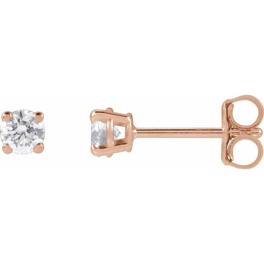 Round 4-Prong Lightweight Stud Earrings