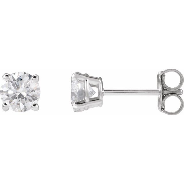 Round 4-Prong Lightweight Stud Earrings