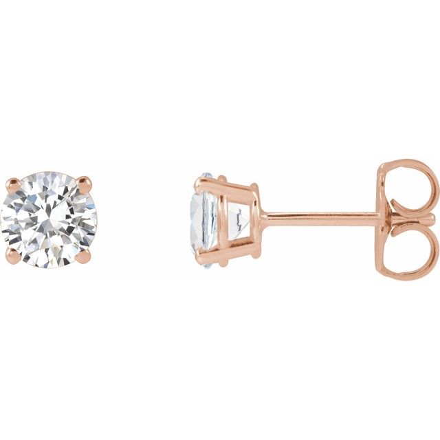 Round 4-Prong Lightweight Stud Earrings