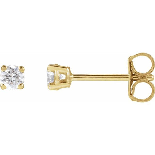 Round 4-Prong Lightweight Stud Earrings