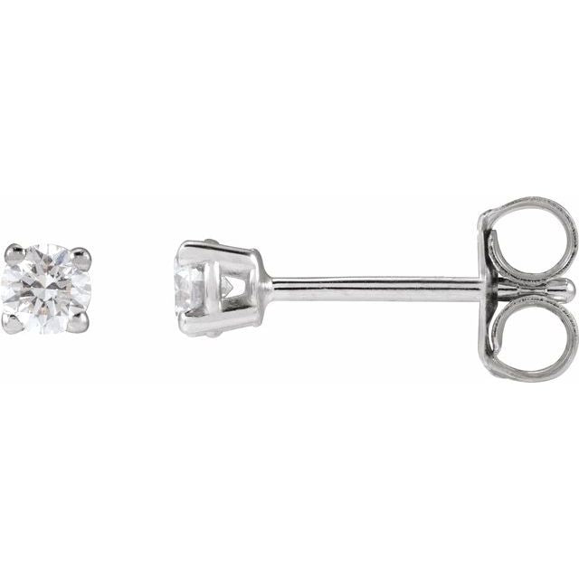 Round 4-Prong Lightweight Stud Earrings