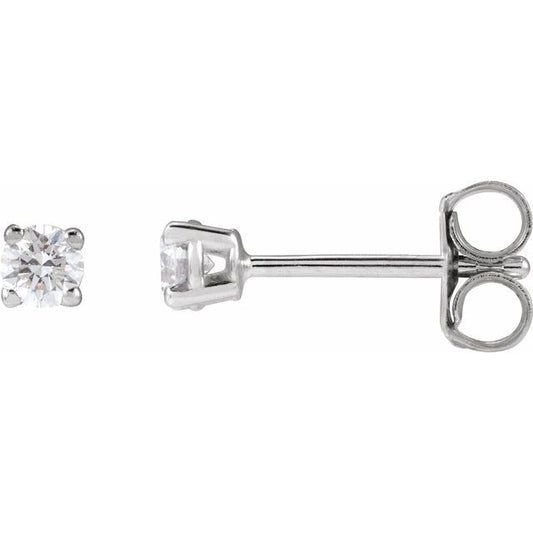 Round 4-Prong Lightweight Stud Earrings