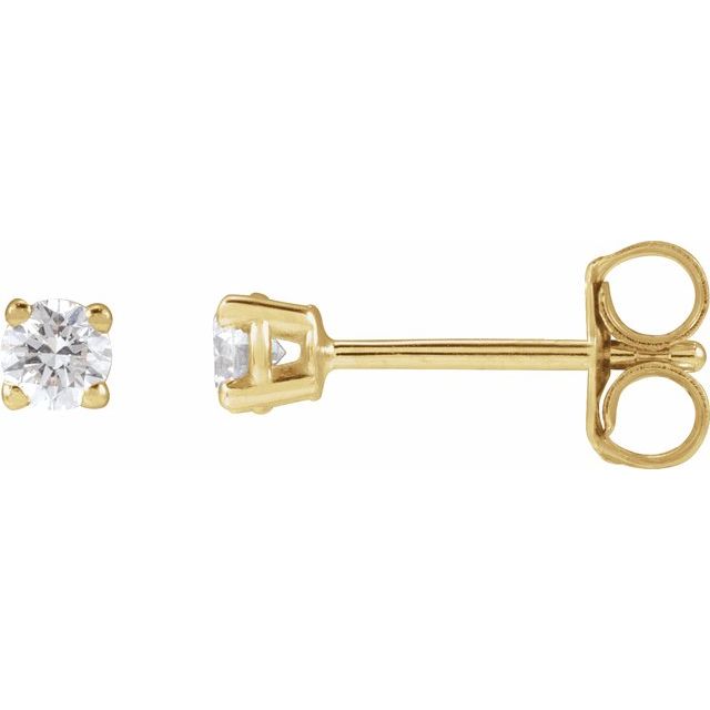 Round 4-Prong Lightweight Stud Earrings