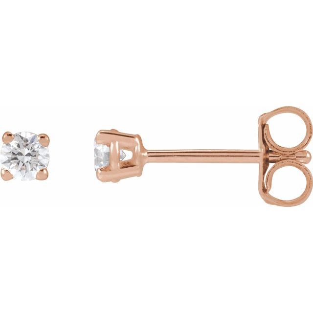 Round 4-Prong Lightweight Stud Earrings