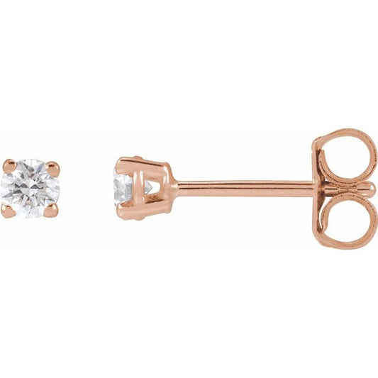 Round 4-Prong Lightweight Stud Earrings