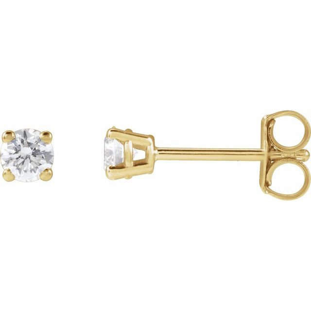 Round 4-Prong Lightweight Stud Earrings